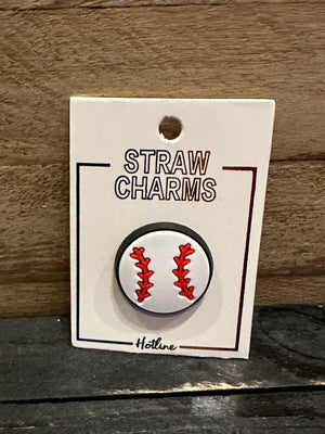 Straw Charms- "Baseball"