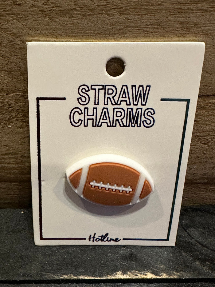 Straw Charms- "Brown Football"