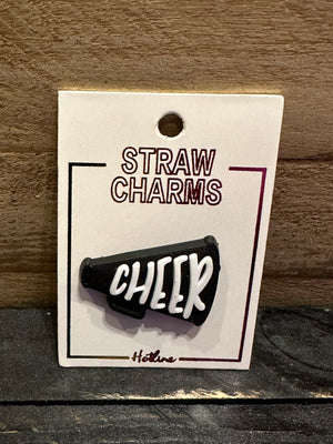 Straw Charms- "Cheer" Megaphone