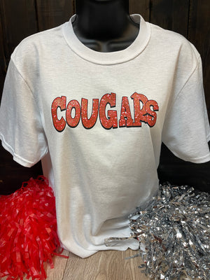 Cougars- Red "Cougars Glitter"