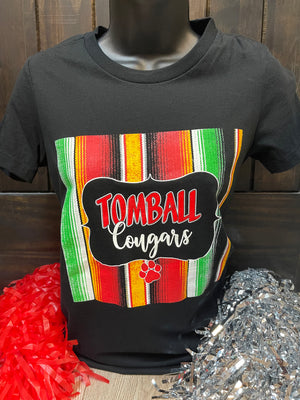 Tomball- Black Serape "Tomball Cougars"