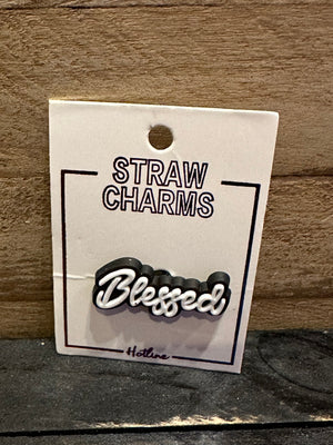 Straw Charms- "Blessed"