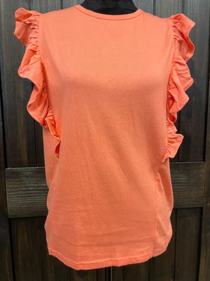 "Coral Ruffle" Sleeve Front Top