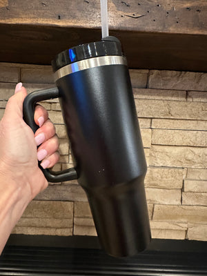 Handle Insulated Cup- Black (40oz)