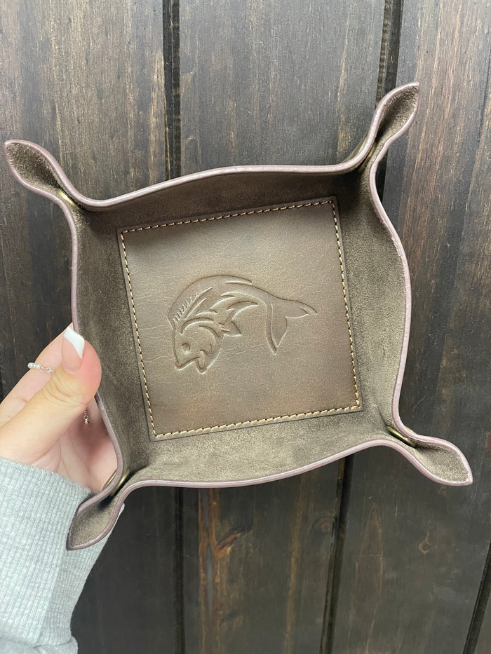 Men's Accessories- "Fish" Leather Valet Tray