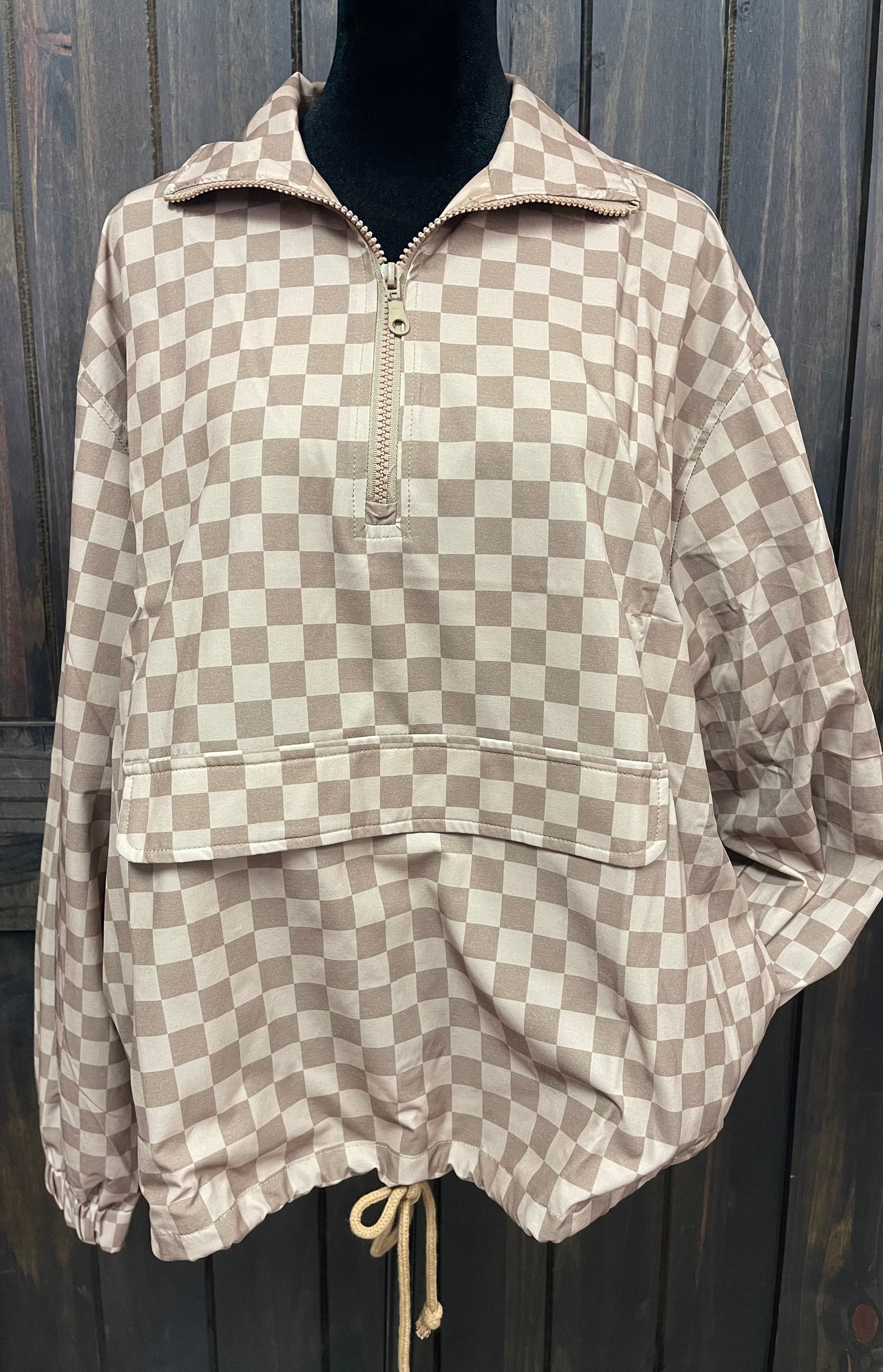 Checkered windbreaker clearance