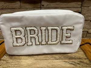 "Bailey" Chenille Bag- "Bride" White