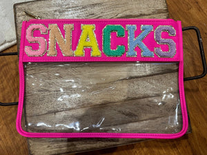 "On The Go" Bags- "Snacks" Hot Pink