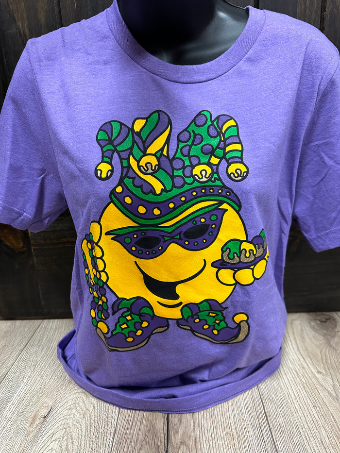 "Smiley Face" Mardi Gras Tee