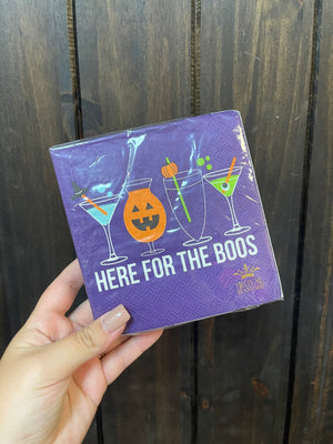 Cocktail Napkins- "Here For The Boos"