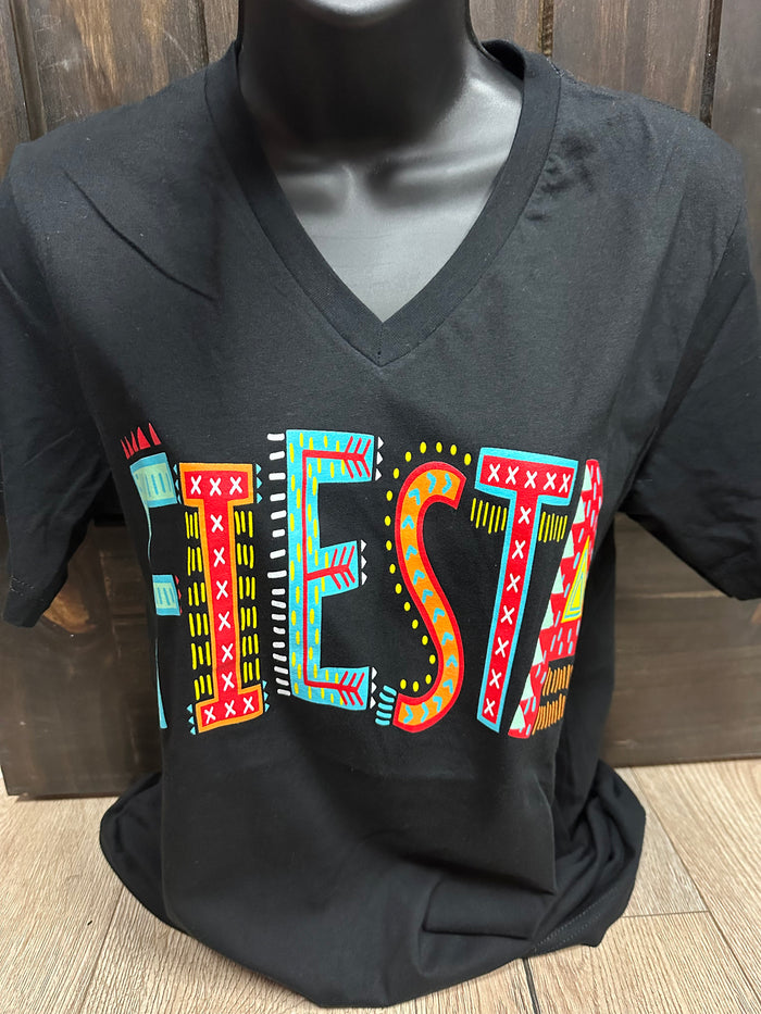 "Fiesta" V-Neck Tee