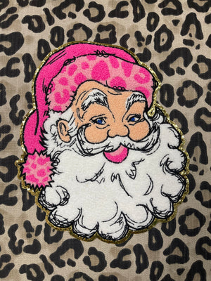 Chenille "T-Shirt" Patches- "Santa" Pink