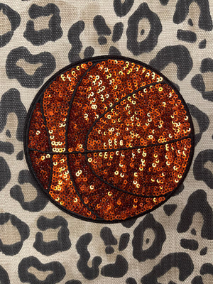 Sequin Patches- "Basketball" Large