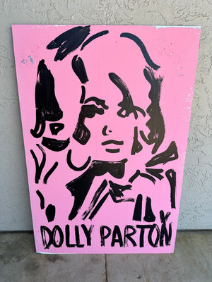 Tin Signs (2X3) - "Dolly Parton" Pink
