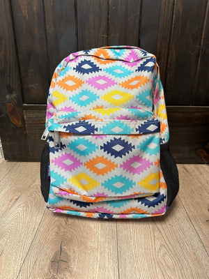 Wildkin Backpack- "Rainbow Aztec" (16 In)