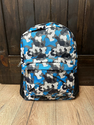 Wildkin Backpack- "Blue Camo" (16 In)