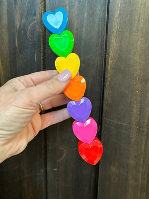 "Rainbow" Markers- Stackable Hearts