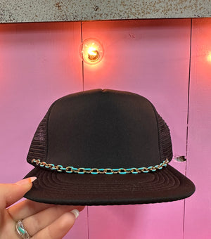 "Louie" Hat Bands- Gold & Teal