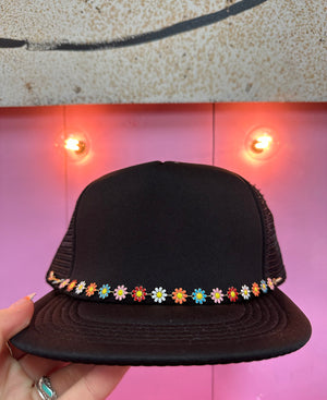 "Ryanne" Hat Bands- Multicolor Daisies