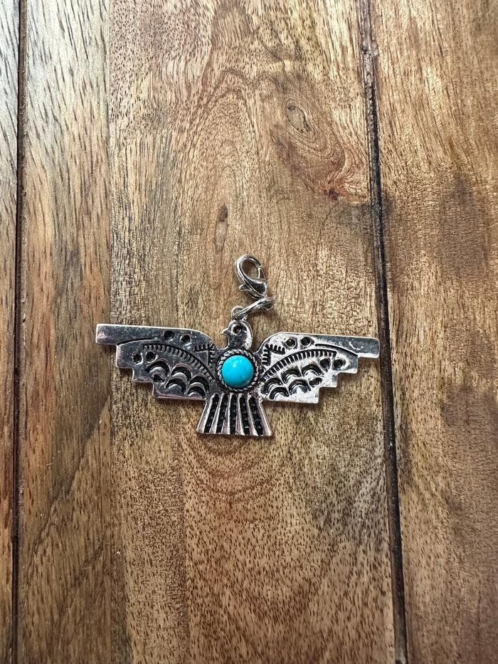 "Jessica" Hat Charms- "Turquoise Thunderbird"