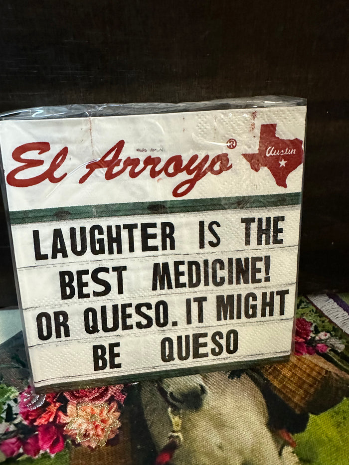 El Arroyo Cocktail Napkin Collection- "Queso Medicine"