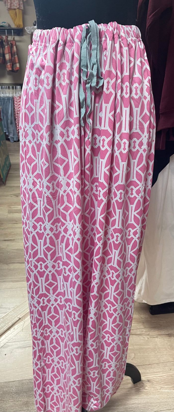 Pajamas- Pink Palace Trellis Pants