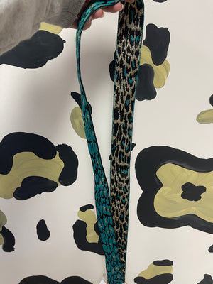 Revelry Purse Strap- "Teal & Black" Leopard