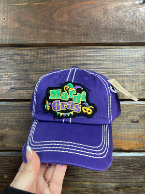 "Mardi Gras" One Size; Purple Hat
