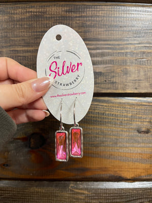 Kenji Earrings- "Light Pink" Rectangle
