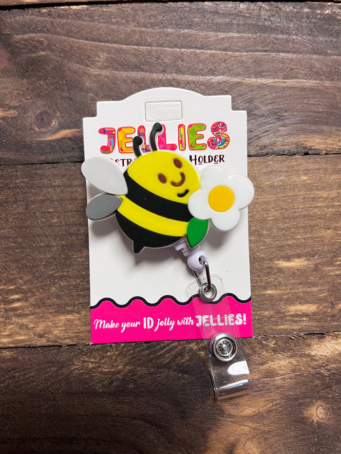 Badge Reels- "Bee & Flower" Silicone