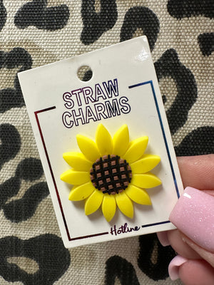 Straw Charms- "Sunflower"