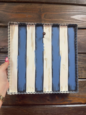 Round Top Collection- "Blue & White Stripes" Display Board