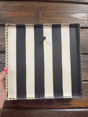 Round Top Collection- "Black & White Stripes" Display Board
