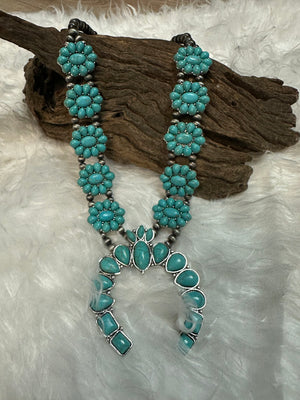 Mavis Necklaces- "Flower Blossom" Turquoise