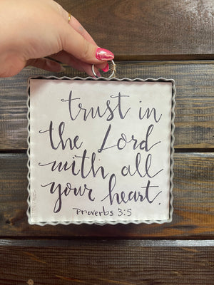 Round Top Collection- "Proverbs 3:5" Mini Display Charm