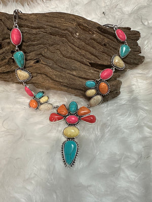 Mavis Necklaces- "Blossom Triangle" Rainbow