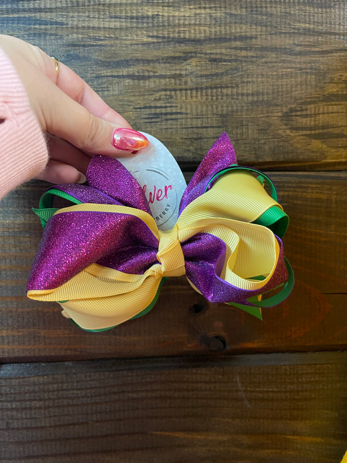 Raven Bows- "Mardi Gras" Theme