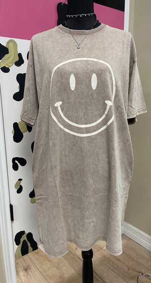 "Smiley" Mushroom T-Shirt Dress