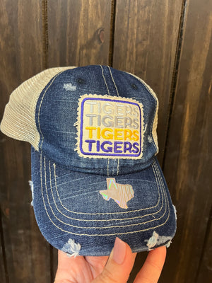 "Tigers, Tigers, Tigers" Patch Blue Denim Hat
