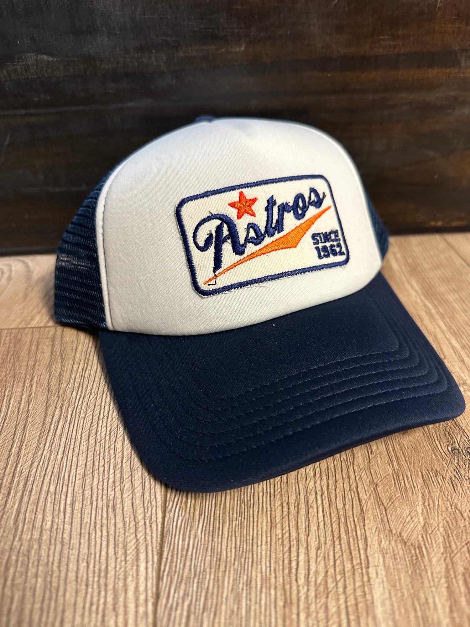 Astros; Since 1962 Puffy Orange Mesh Hat – The Silver Strawberry