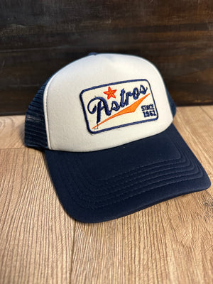 Astros; Since 1962 Puffy Navy Mesh Hat – The Silver Strawberry