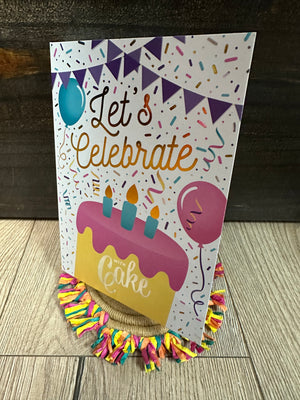 Insta Cake Cards- "Let's Celebrate" Cake; Vanilla Confetti