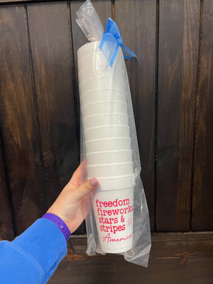 Styrofoam Cups- "Freedom & Fireworks"