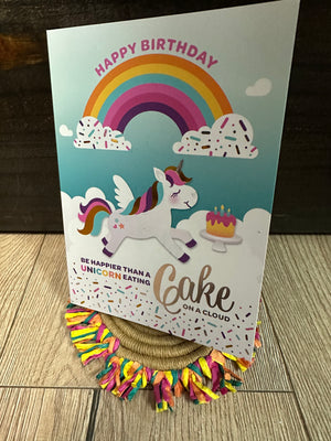 Insta Cake Cards- "Happy Birthday" Unicorn; Vanilla Confetti