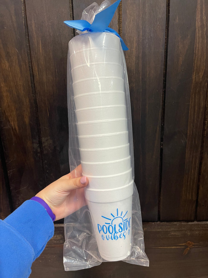 Styrofoam Cups- "Poolside Vibes"