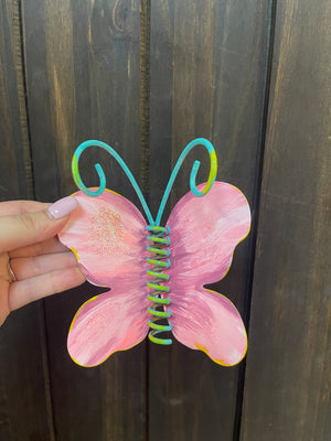 Round Top Collection- "Pink Butterfly" Tabletop Decor