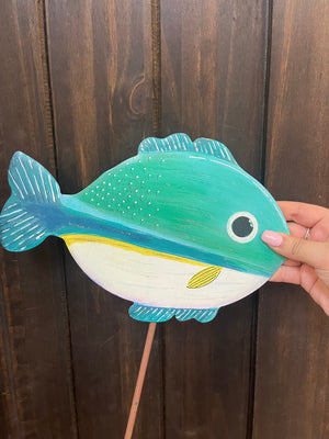 Round Top Collection- "Fish; Teal & Blue" Yard Displays