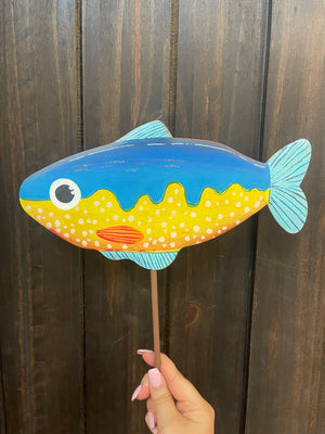 Round Top Collection- "Fish; Blue & Yellow" Yard Displays