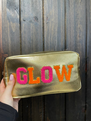 "Bailey" Chenille Bag- "Glow" Shiny Gold