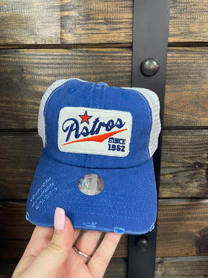 "Astros; Since 1962" Blue & White Mesh Hat